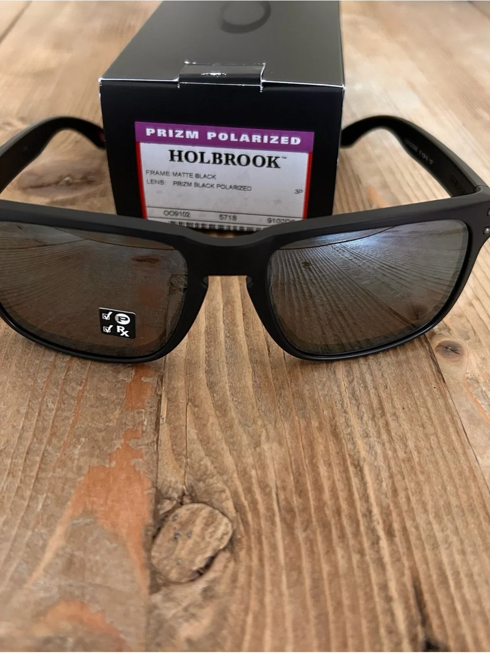 Oakley Holbrook Matte Black Sunglasses with Dark Polarized Lenses